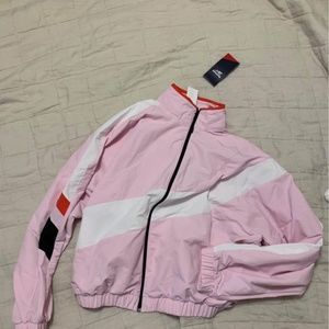 Pink Reebok windbreaker